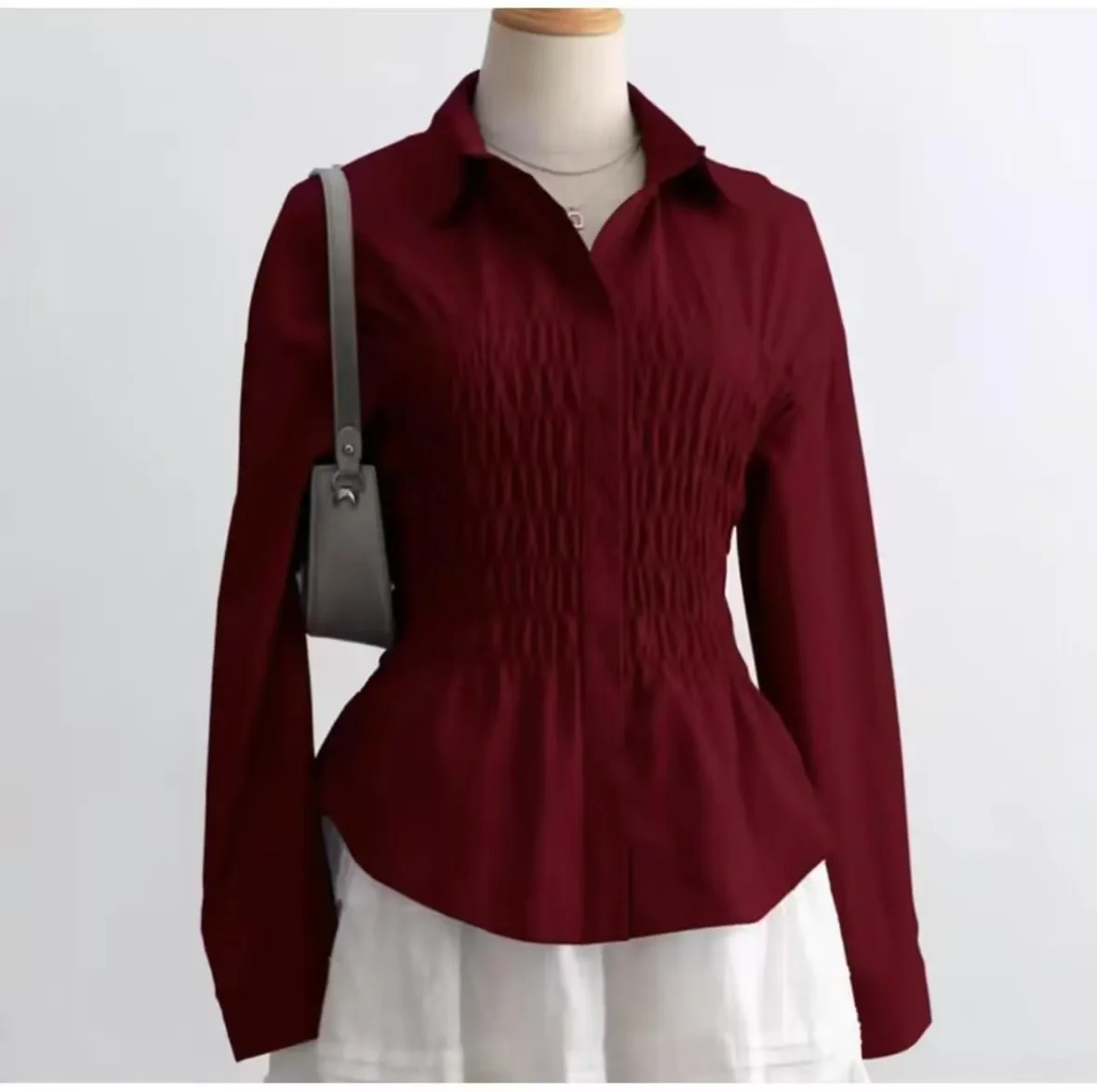 Chemise Col Claudine Rayée