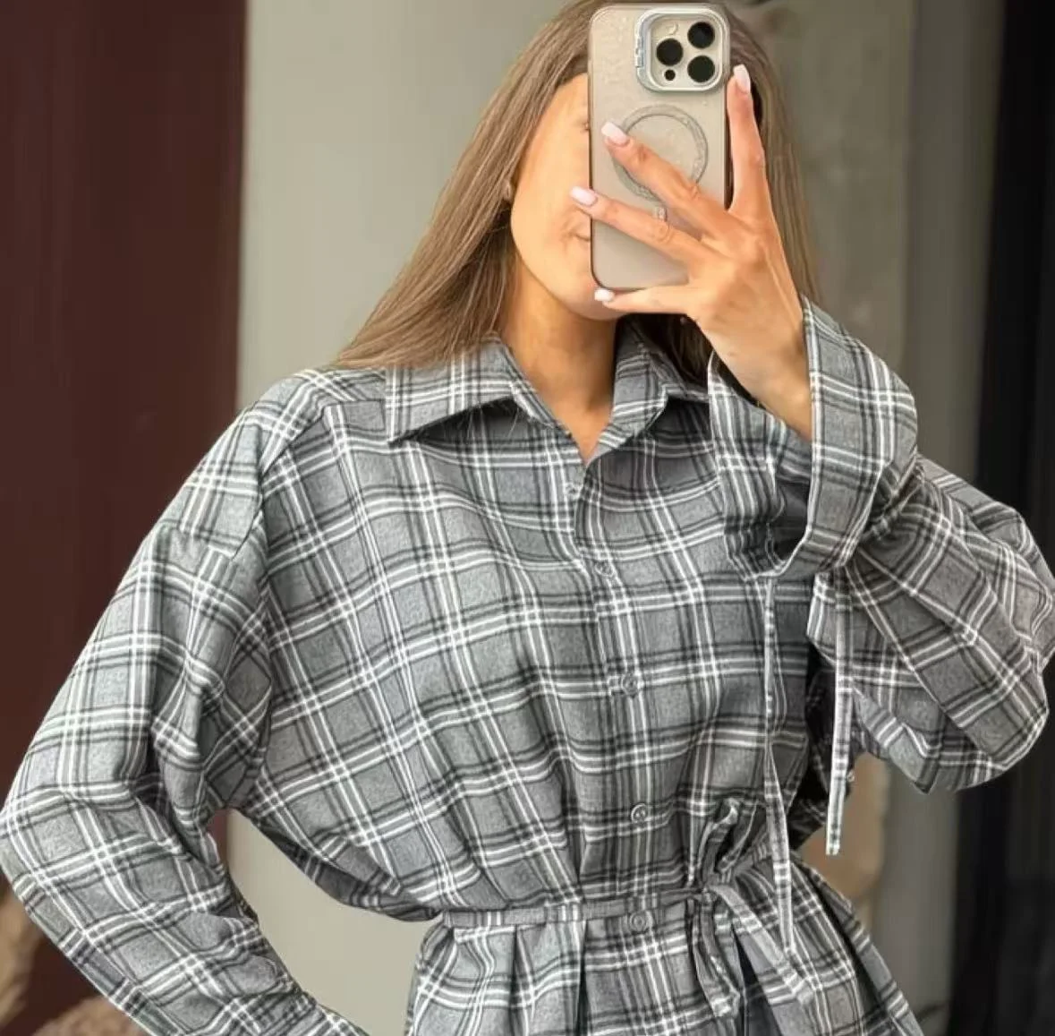 Chemise Carreaux Oversize