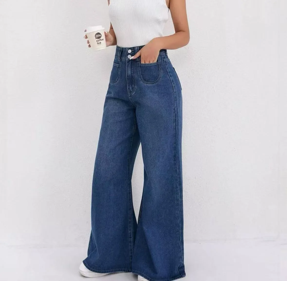 Jean Large Bleu