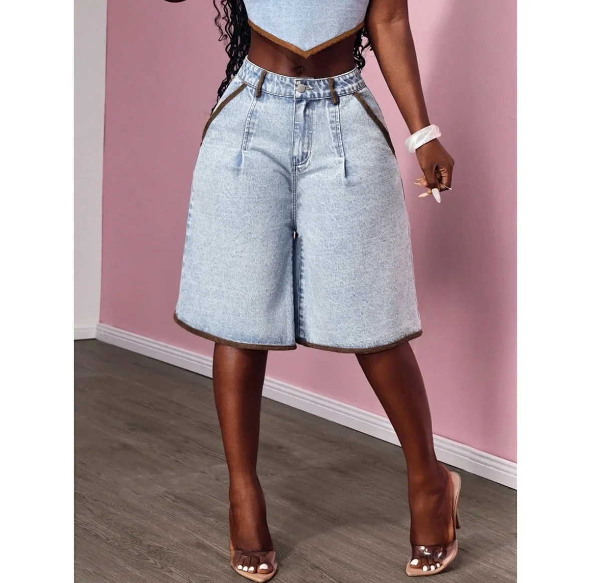 Short Denim Mi-Long