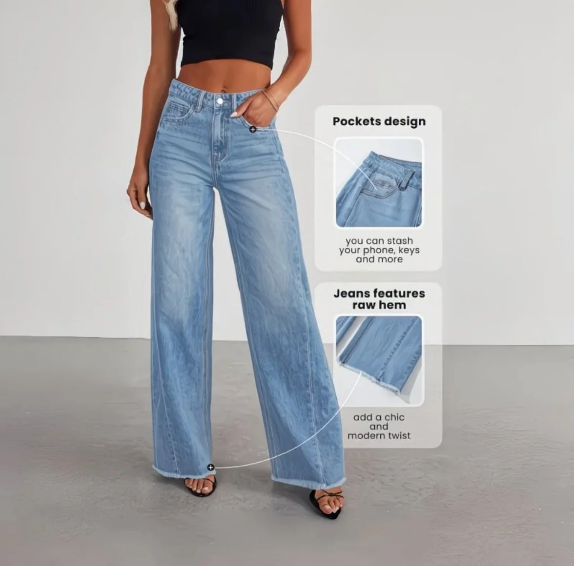 Jean Large Bleu Classique