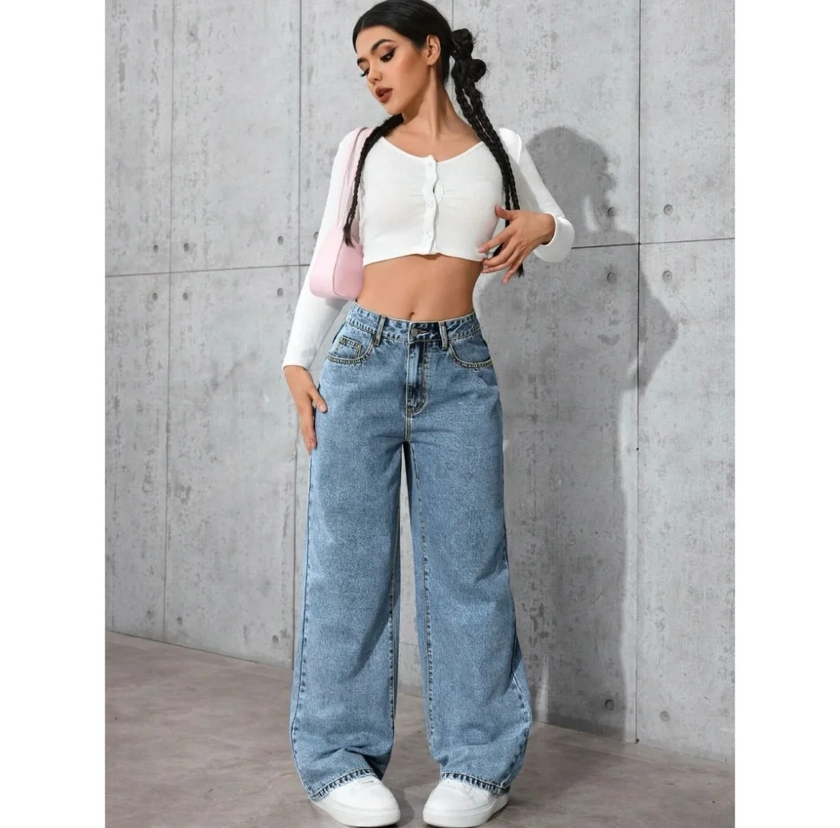 Jean Large Bleu