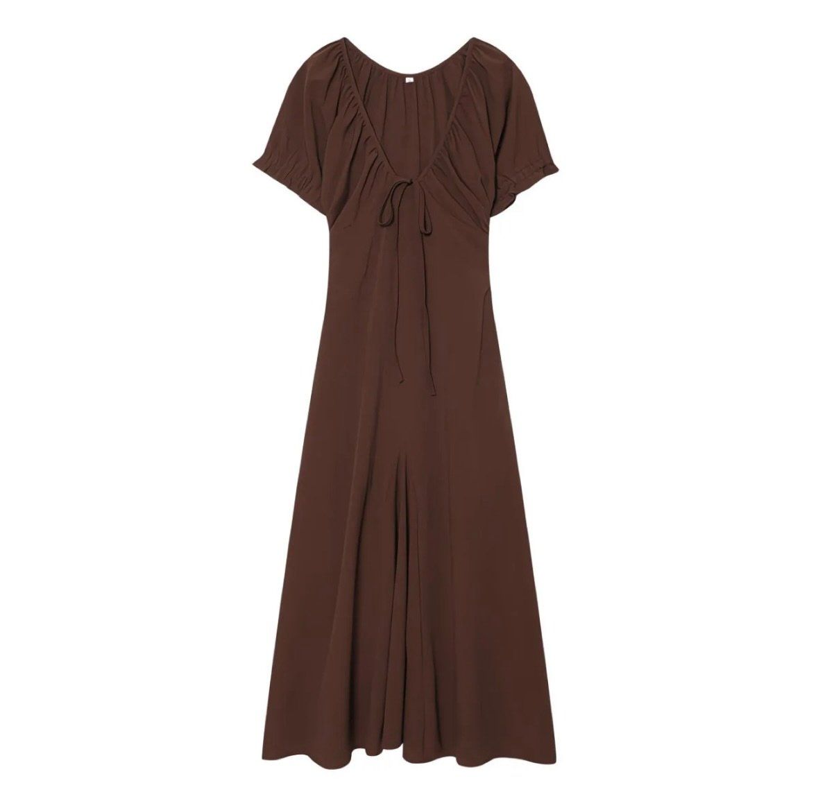 Robe longue col V