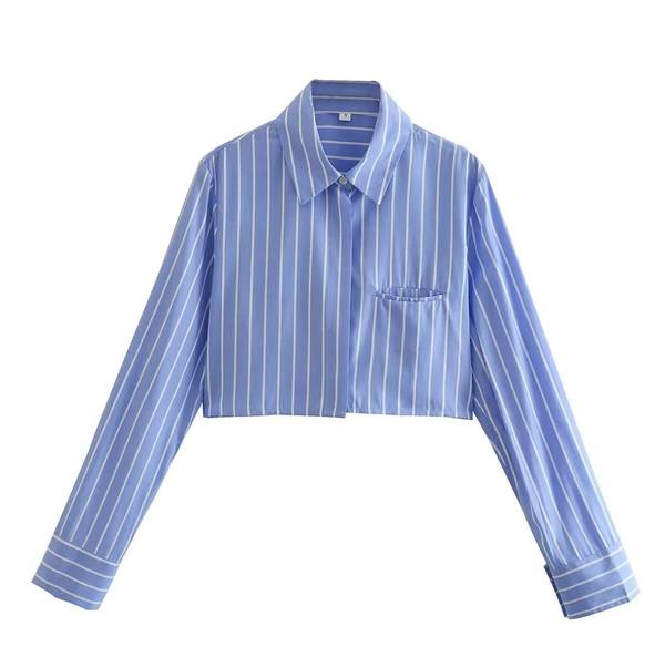 Chemise courte rayée