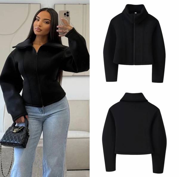 Veste courte col montant