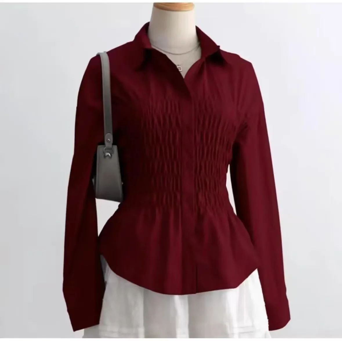 Chemise Col Claudine Rayée