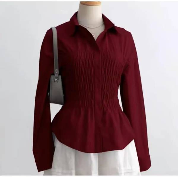 Chemise Col Claudine Rayée