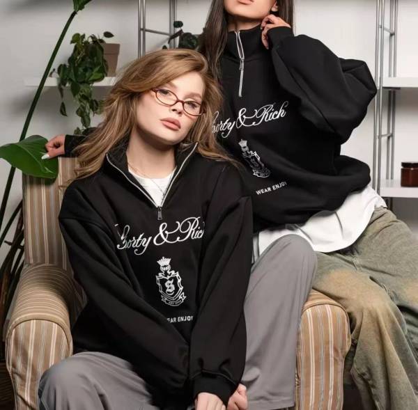 Sweat Col Montant Noir