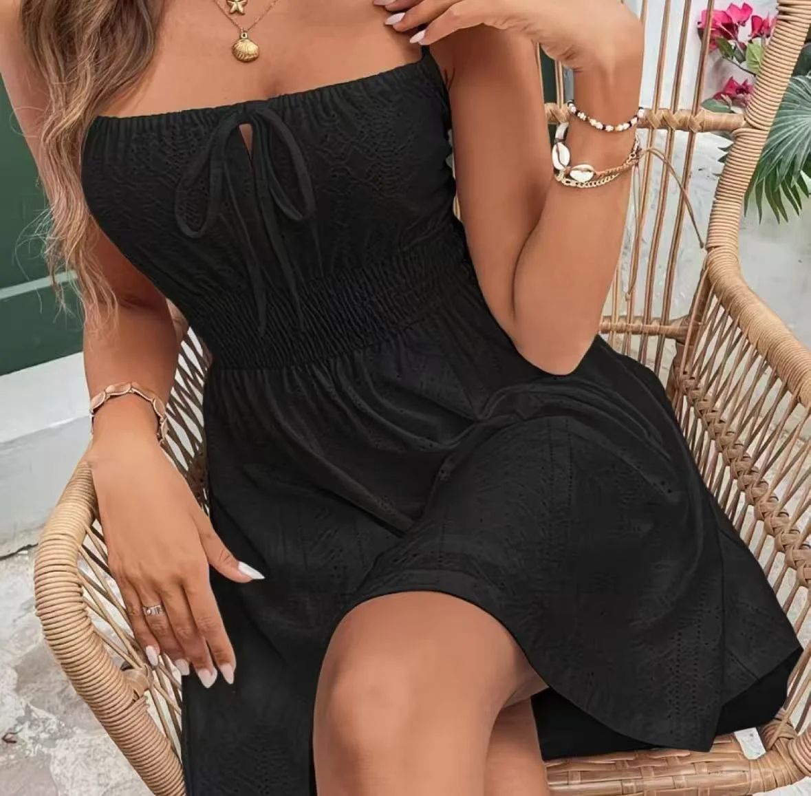Robe Bandeau Smockée
