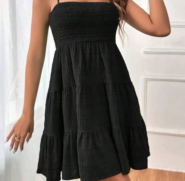 Robe Smockée Volants