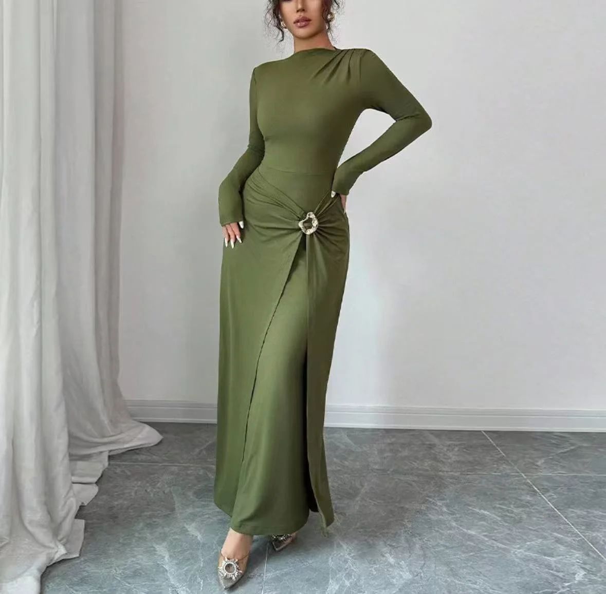 Robe Longue Anneau Taille