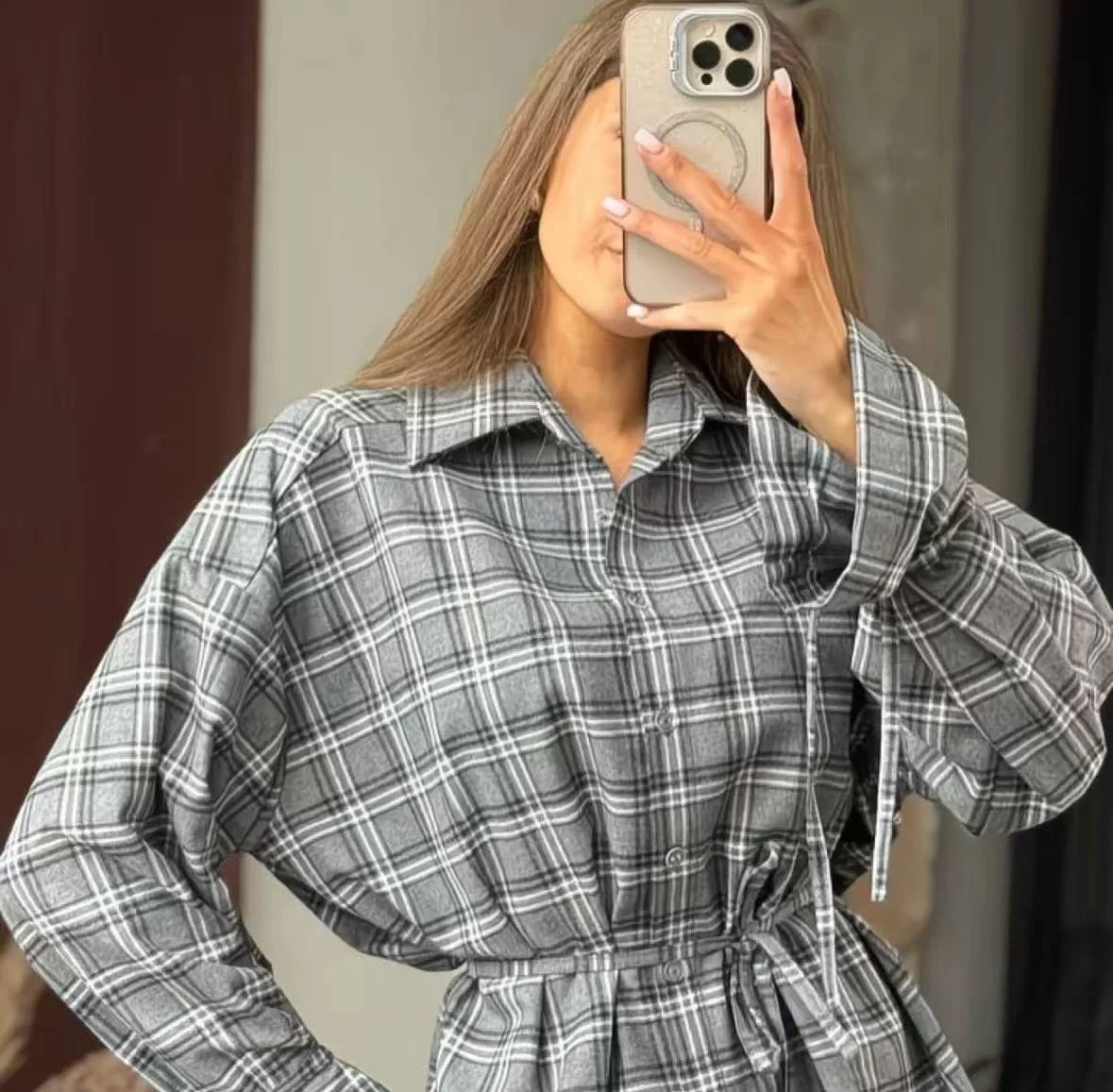 Chemise Carreaux Oversize