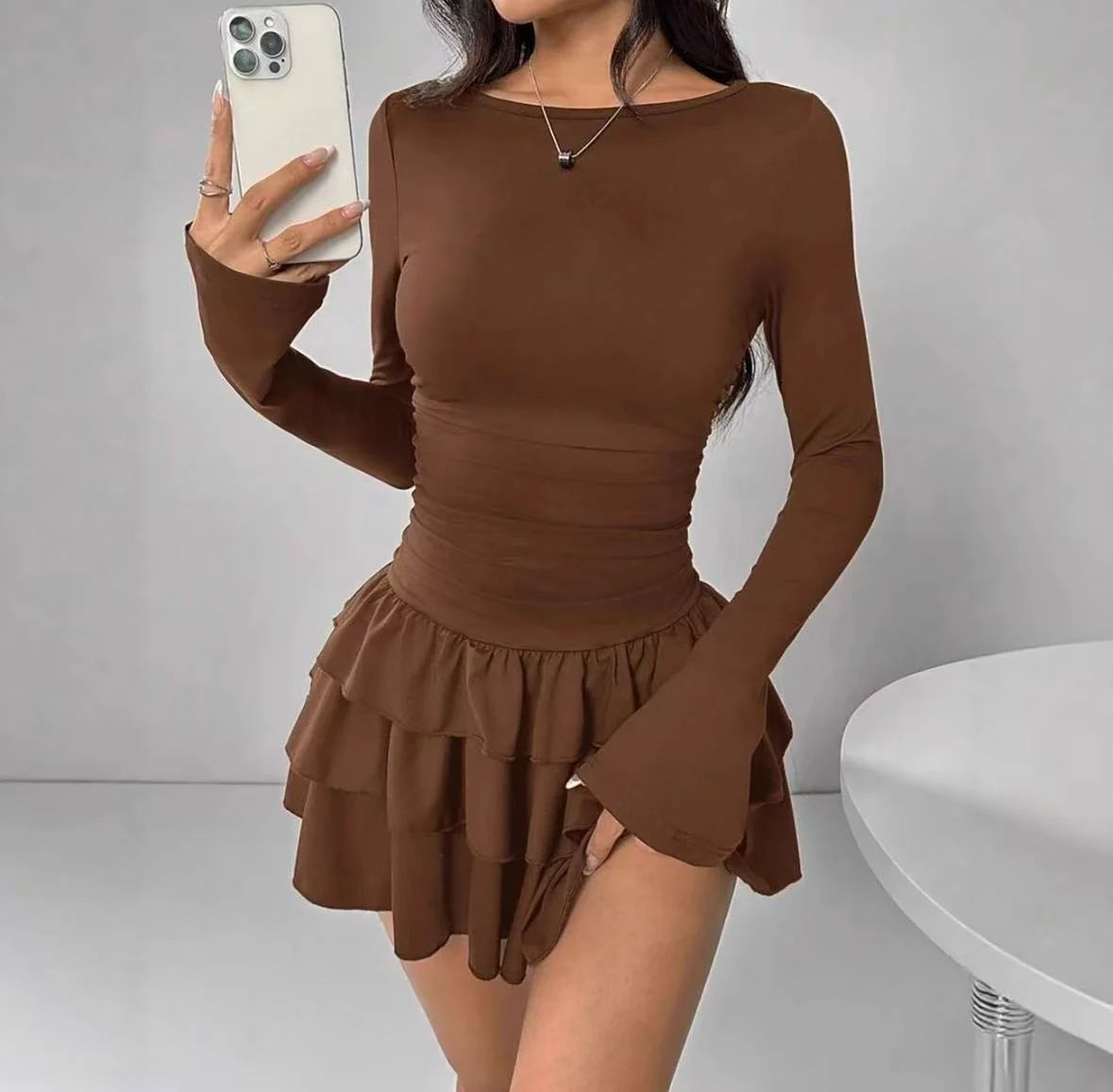 Robe Courte Volantée