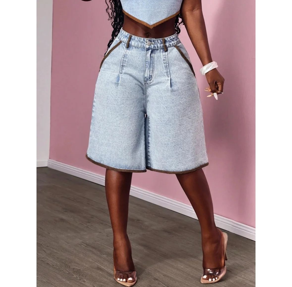 Short Denim Mi-Long