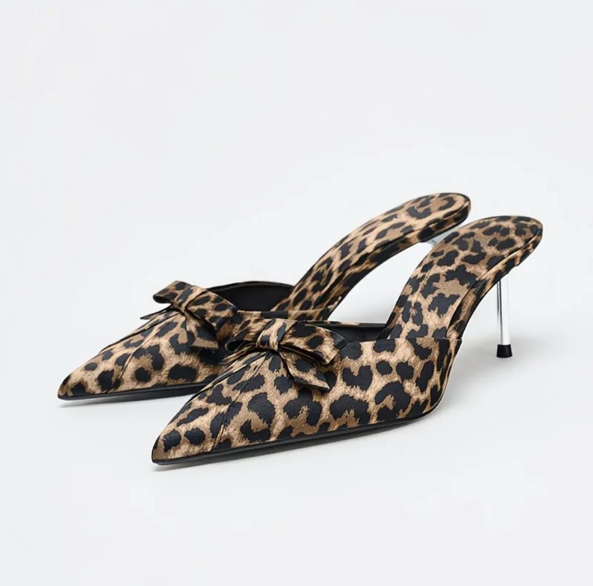 Mules Talons Léopard