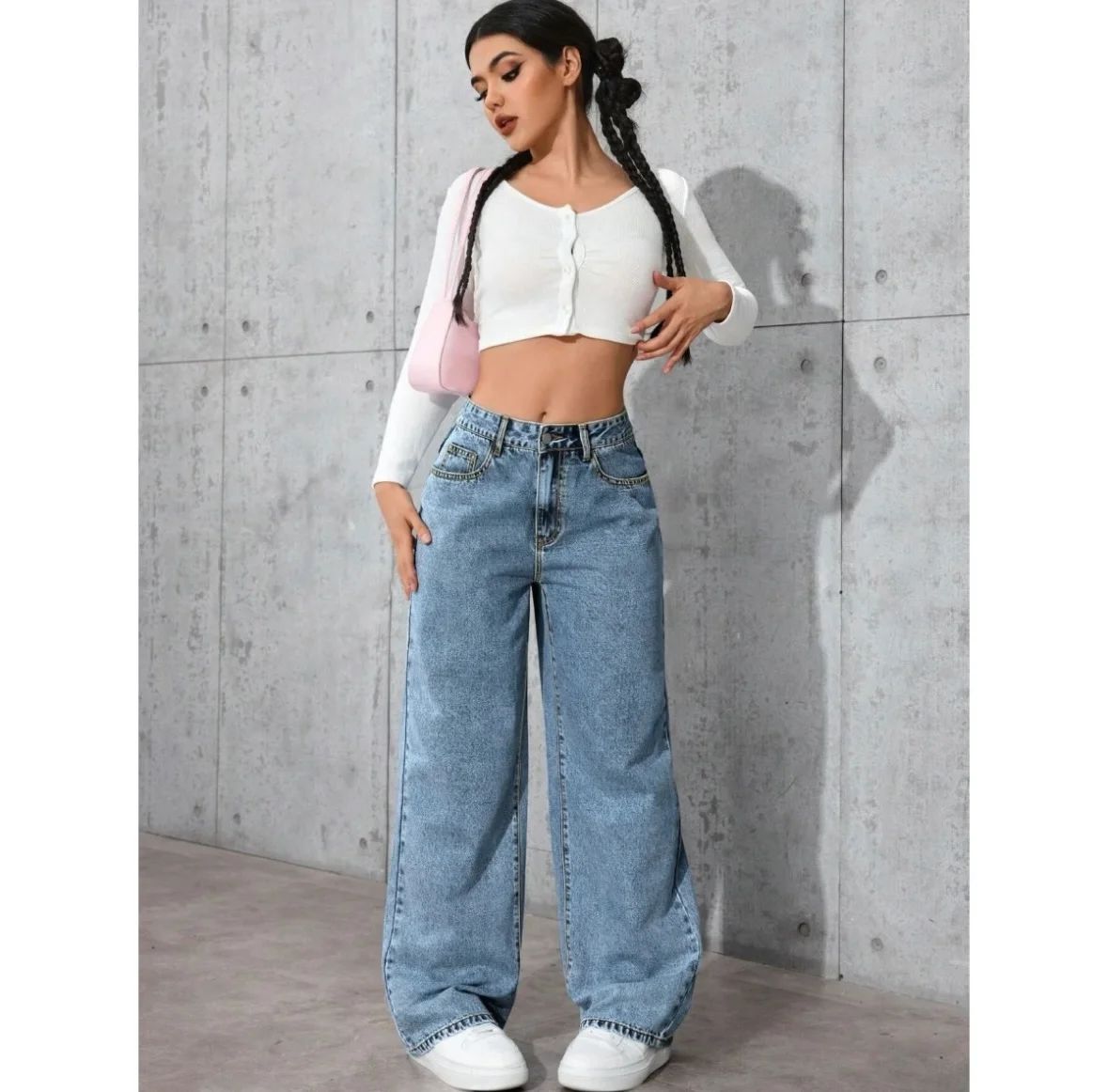 Jean Large Bleu