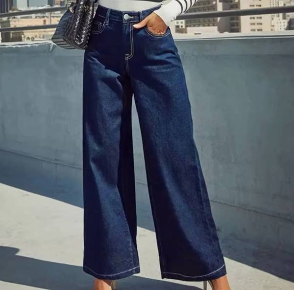 Jean Large Bleu Foncé