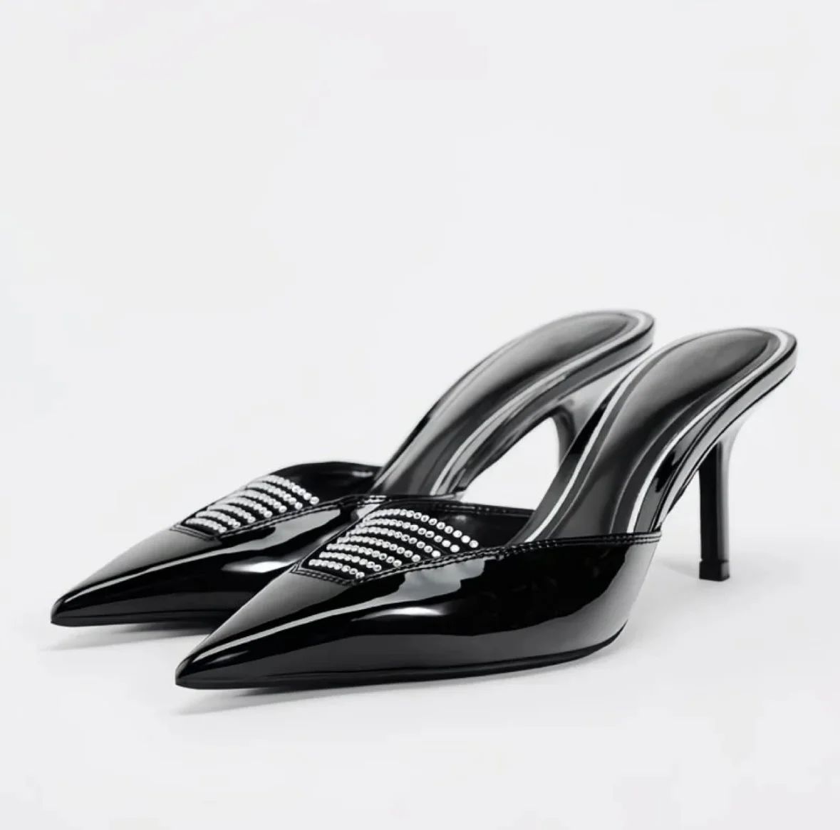 Mules Talons Strass
