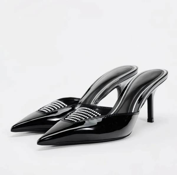 Mules Talons Strass
