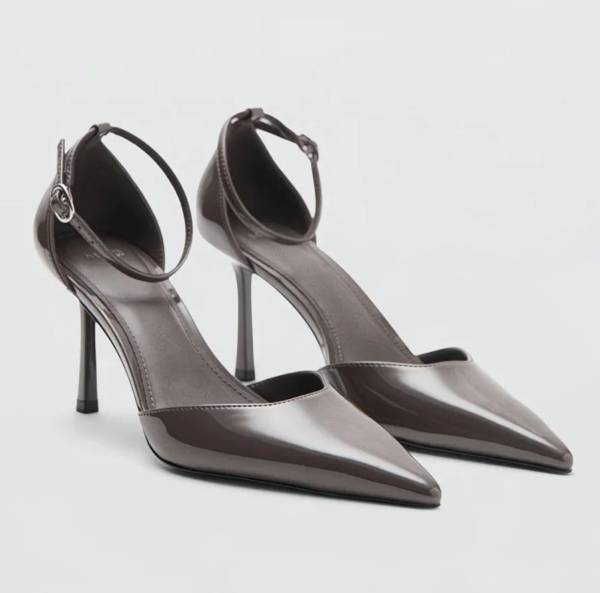 Escarpins Bride Arrière Gris