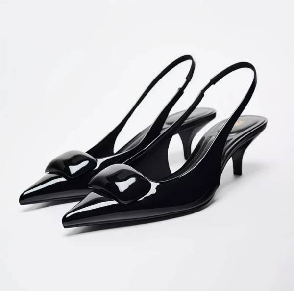 Escarpins Bride Arrière Noirs
