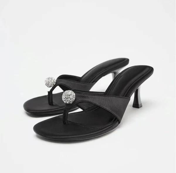 Mules Talons Strass